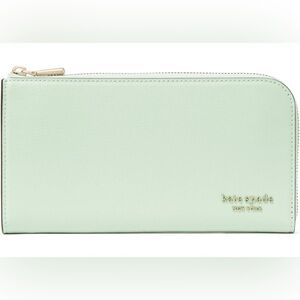 Kate Spade Green and Gold Clutch Wristlet